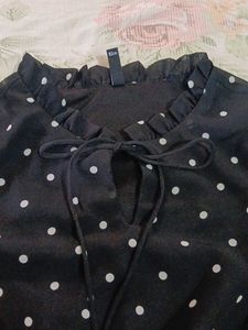 Polka Dot Ruffle Blouse