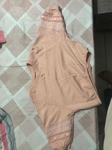 Peach Embroidered Top