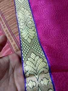 Elegant Pink Printed Saree 💖