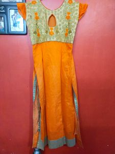 Orange &amp; Gold Kurta