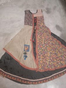 Black Multicolour Gown