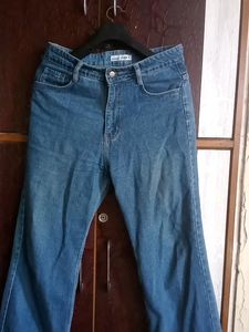 Women Blue Wide Leg Jeans
