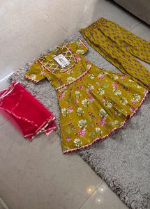Gota Patti Girls Anarkali Set