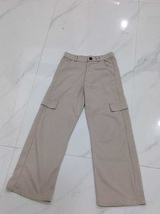 Beige Casual Pants