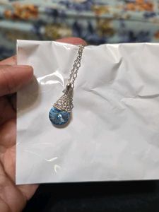 Blue Cap Swarovski Crystal Pendant