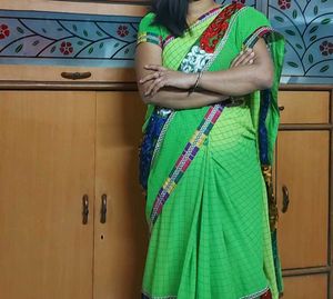 Elegant Sky Blue Embellished Saree combo