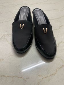 Smart Black Wedges- loafer Style