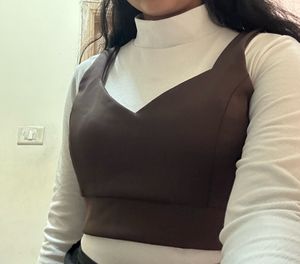 Brown Crop Top