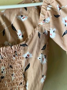 Light Pink Blouse Crop Top