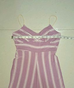 Lavender Striped Jumpsuit