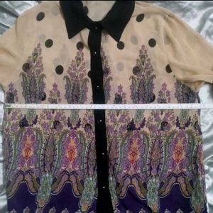 Georgette Mesh Top