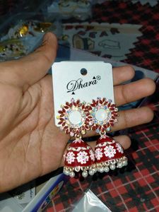 Yellow Jhumka Earrings,red Jhumk Earrings