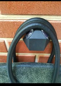 Vintage Gray Leather Purse