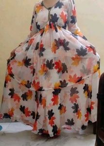 Leaf Print Kurta Set