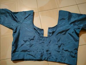 Grey Contrast Blouse For Women