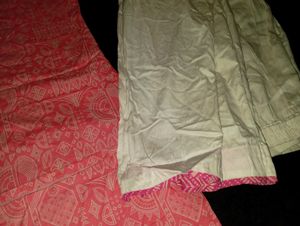 Pink Long Kurta With Pant