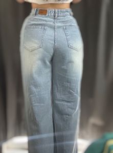 Wide Leg , High Waist , Denim Jeans
