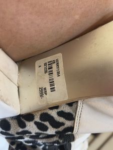 Trendy White With Cheetah Print Boots