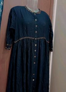 AHIKA Anaarkali Black Kurta