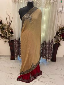 Elegant karishma kapoor inspo Embroidered Saree