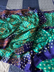 Pure Silk Saree with Bandhani &amp; Elephant Motifs