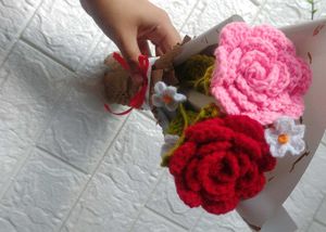 Crochet Rose Flower Bouquet