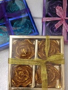Set Of 2 Pack Glitter Big Size Floating Candle