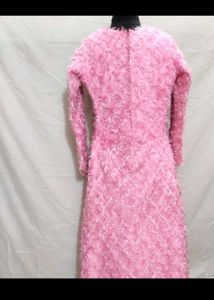 Sober Party Wear Designer Feathery Gown