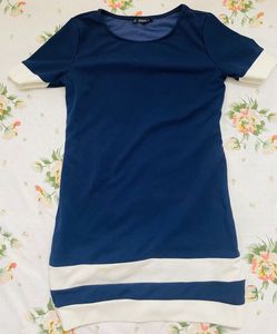 Navy & White Mini Dress