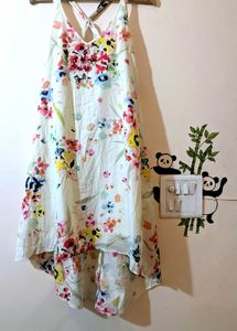 H&amp;M Floral Sundress with Open Back beachy vibe