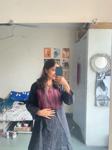 Embroidered Black Kurta