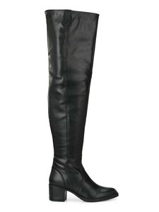 DELIZE Faux Leather Thigh High Comfy Boots