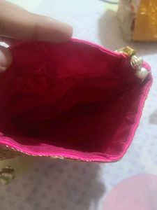 Rose Pink Embellished Potli For Wedding
