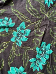 Retro Black &amp; Teal Hawaiian Shirt