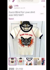 Gucci Blind for Love shirt size M