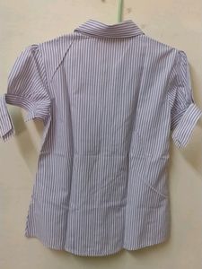 blue Striped Formal Shirt