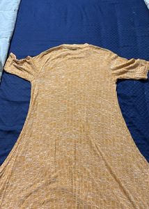 Yellow Knit Mini Dress