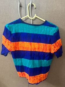 Multicolor Cute Pinterestery Crop Top