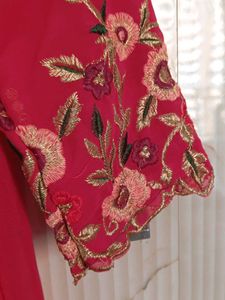 New Pink Floral ZARI ETHNIC Dress