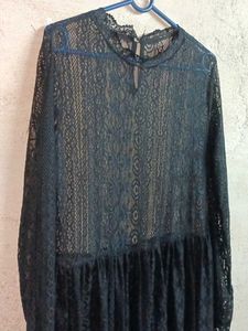 Partywear See-through Lace Mini-Dress Black 🖤