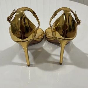 Mango Mid Top Gold Heels
