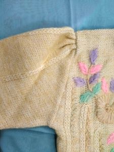 Cream Sweater With Embroidery