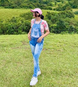 Blue Dungaree:28 Waist