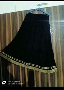 Elegant Black Ethnic Skirt