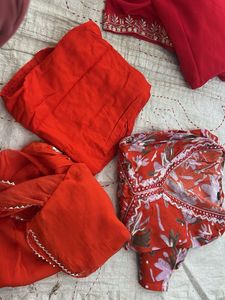 orange kurta set