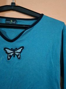 Cute Butterfly Long Sleeve Top