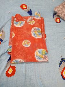 Red Printed Kurta