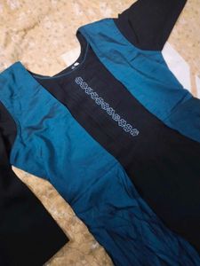Stylish Black & Teal Kurta