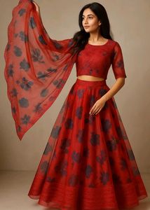 Floral Print Lehenga Set