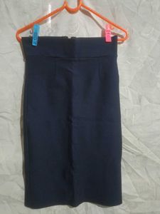 Navy Pencil Skirt